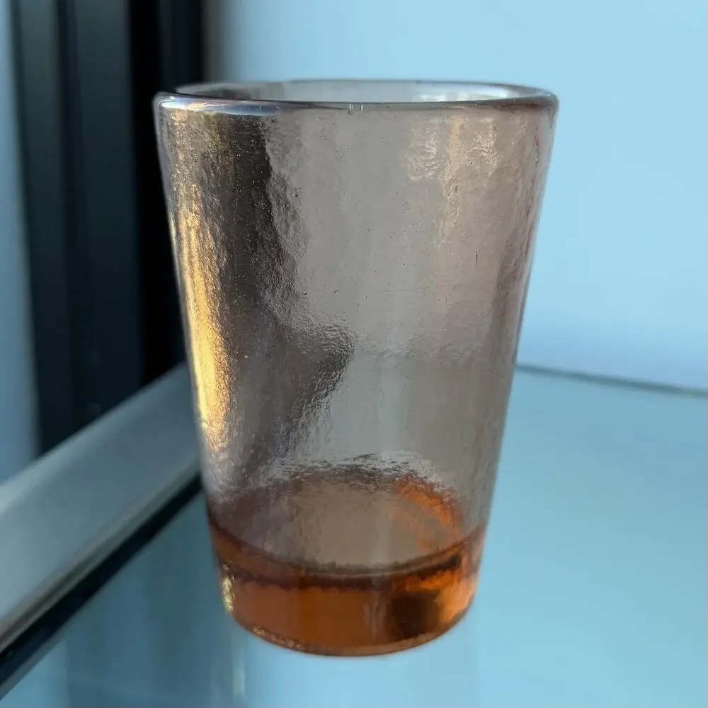 Fire and Light Recycled Glass 12oz Tumbler Copper Orange - 4 3/4”